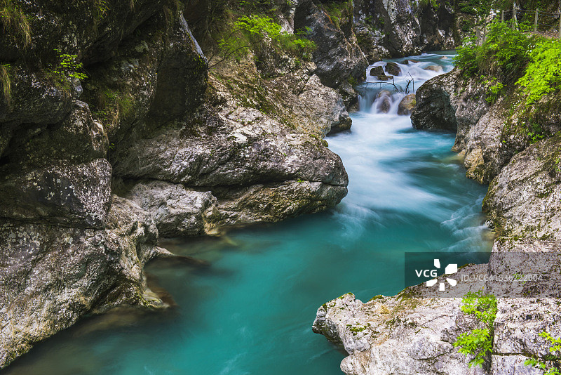 托尔明卡河，托尔明峡谷，特里格拉夫国家公园，斯洛文尼亚图片素材