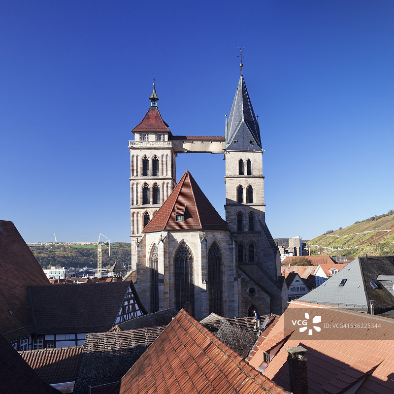 德国巴登-符腾堡州埃斯林根圣狄俄尼索斯教堂图片素材