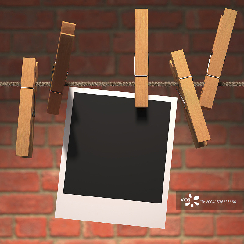 晾衣绳上的照片，插图图片素材