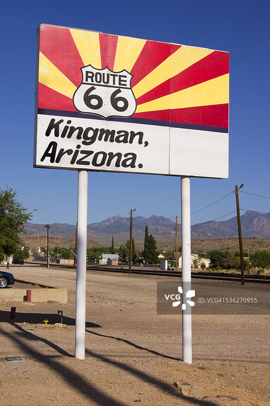 金曼66号公路路标图片素材