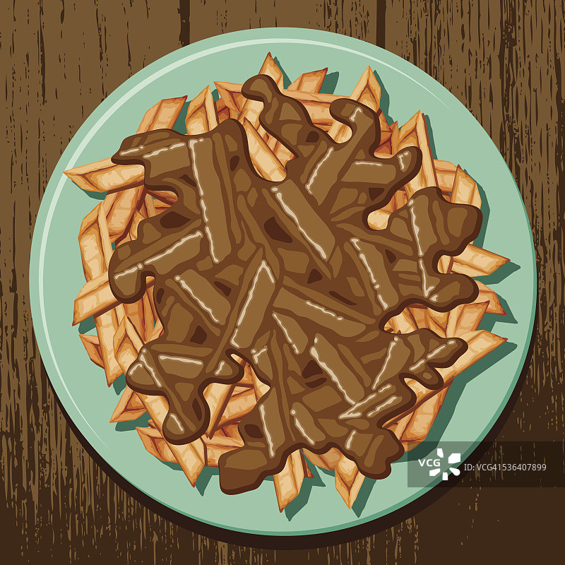 炸薯条和肉汁图片素材