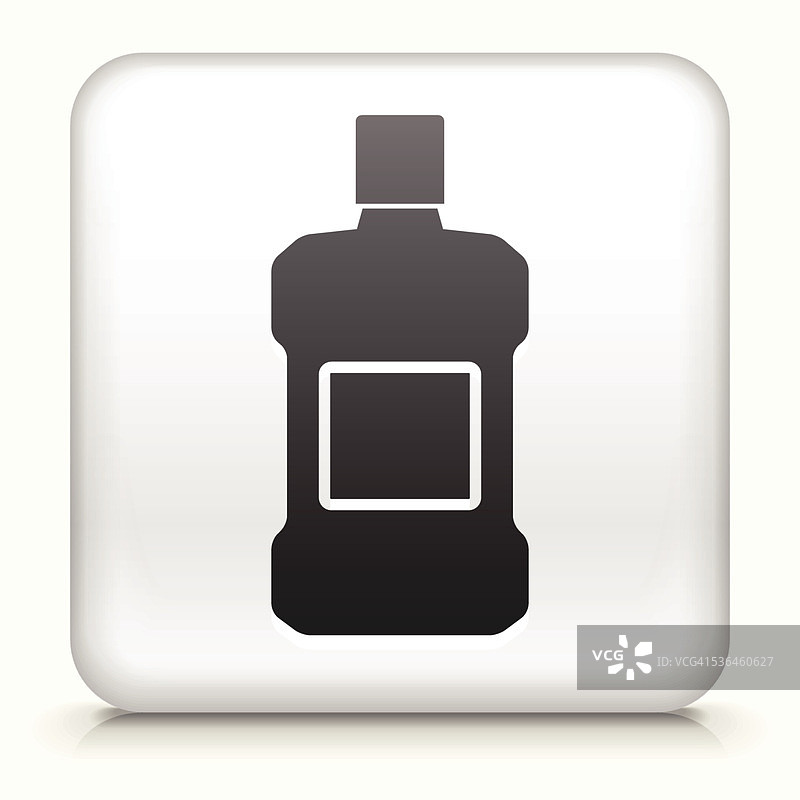 带漱口水的方形按钮免版税矢量艺术图片素材