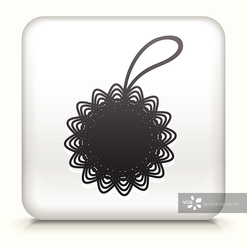 带有沐浴海绵的方形按钮免版税矢量图图片素材