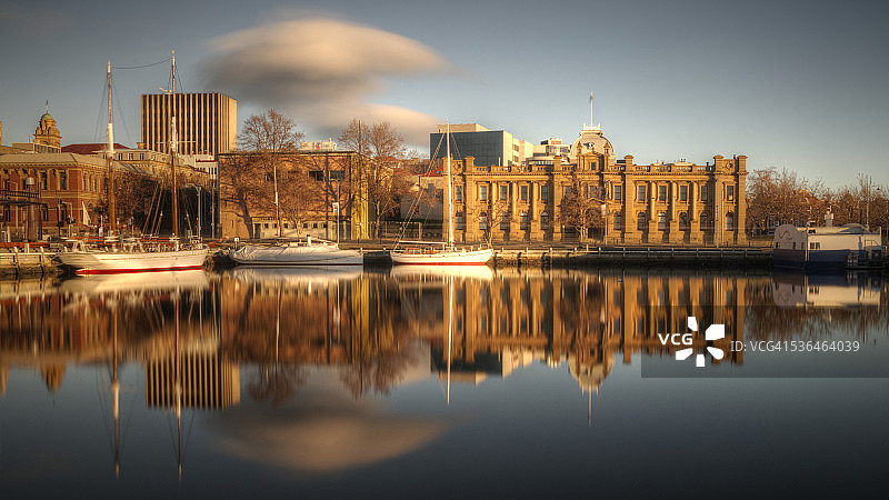 霍巴特港日出图片素材