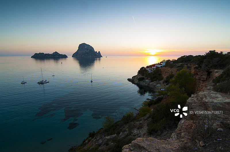 伊维萨岛埃斯维德拉日落图片素材
