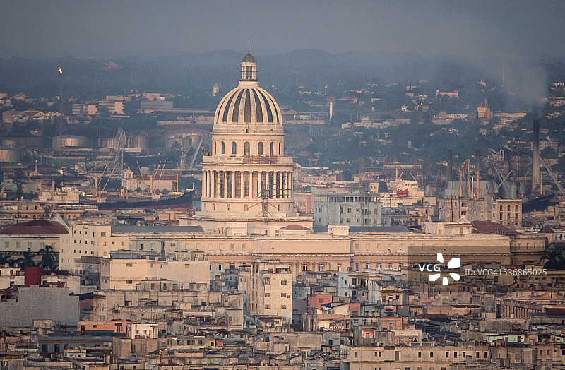 古巴哈瓦那国会大厦景色图片素材