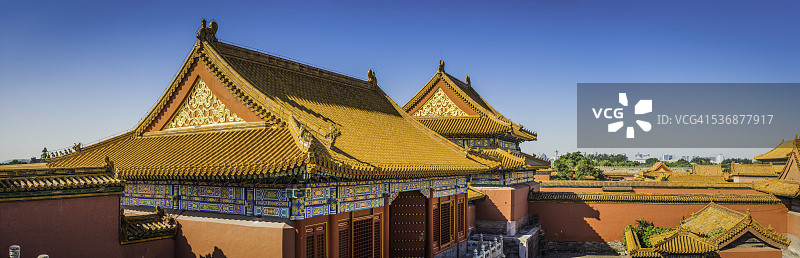 中国北京故宫华美殿宇全景图片素材