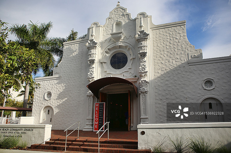 迈阿密海滩林肯路社区教堂（美国佛罗里达州）图片素材