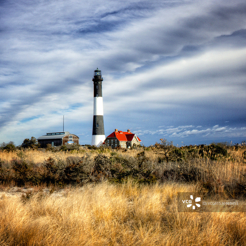 冬季的火岛灯塔图片素材