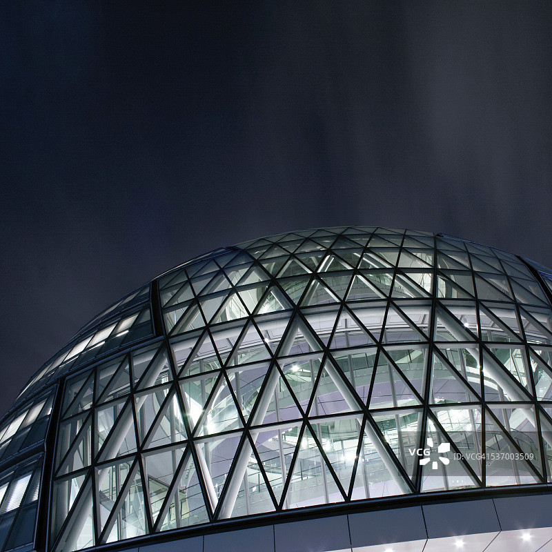 英国伦敦市政厅夜景（局部）图片素材