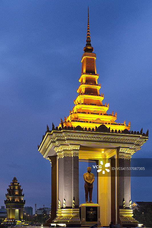 西哈努克国王雕像图片素材