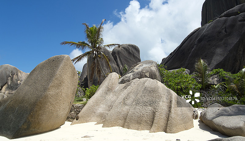 塞舌尔拉迪格岛的花岗岩图片素材