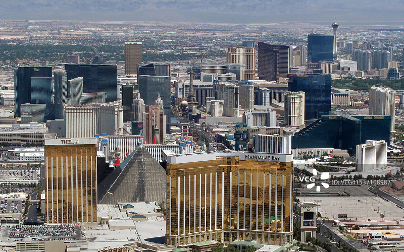 拉斯维加斯大道鸟瞰图图片素材