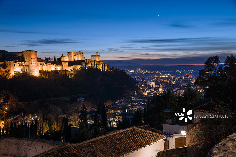 阿尔罕布拉宫和格拉纳达图片素材