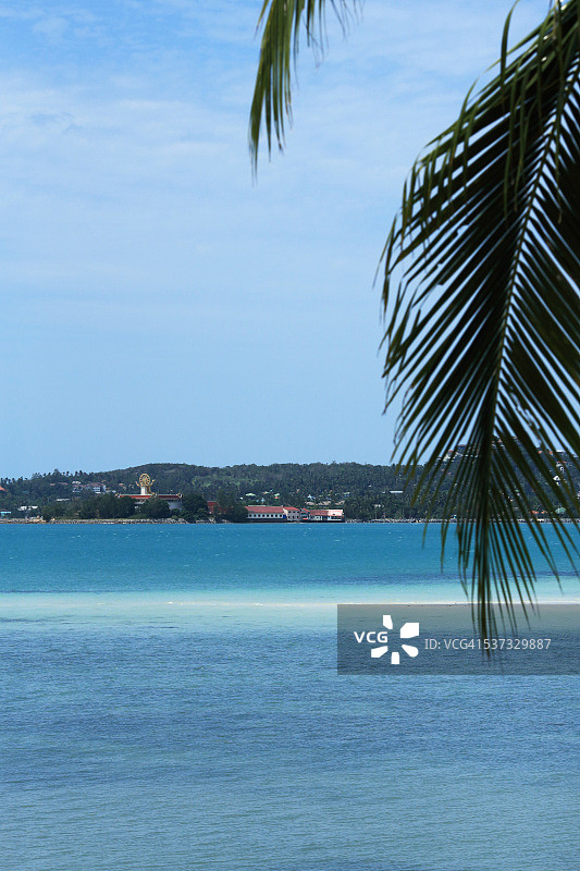 苏梅岛大海与大佛远景图片素材