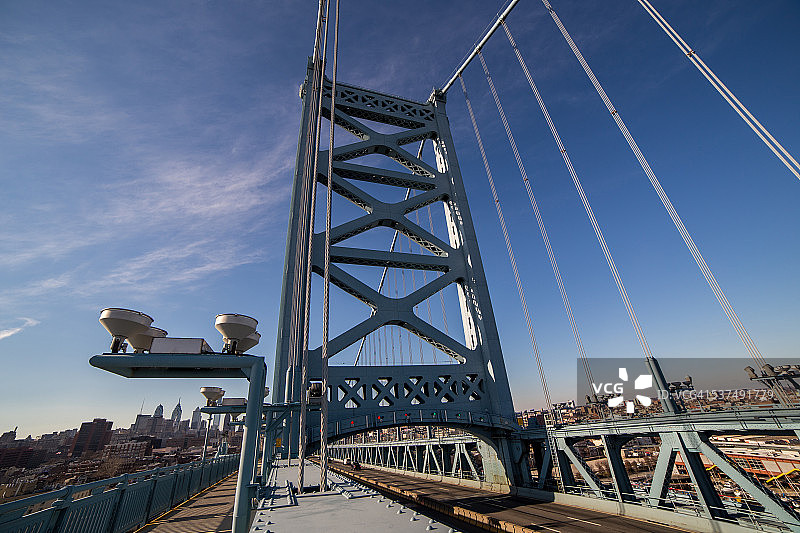 费城本·富兰克林大桥图片素材