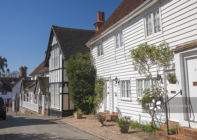 英格兰东萨塞克斯哈特菲尔德的典型小屋图片素材