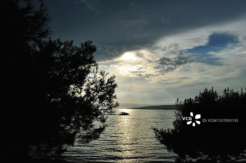 亚得里亚海上的船图片素材