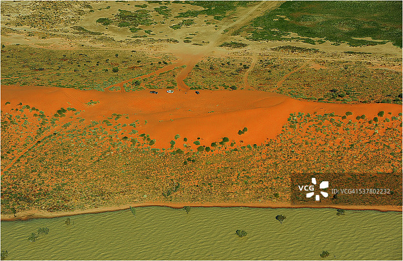 澳大利亚昆士兰州内陆伯兹维尔的航拍景色图片素材
