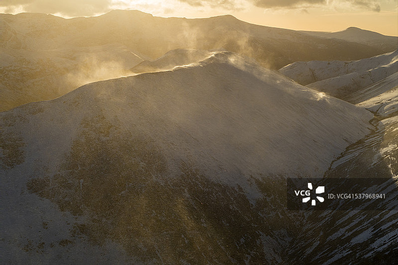 坎布里亚山区暴风雪图片素材