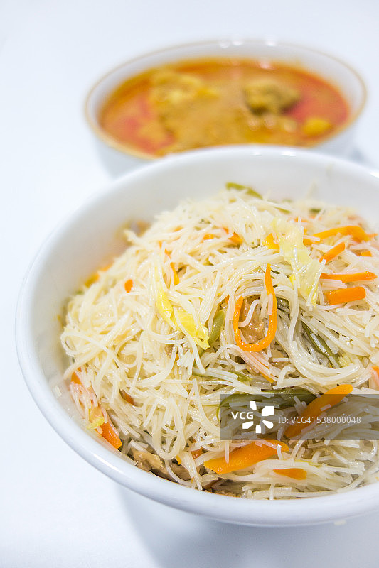 自制咖喱炒米粉图片素材