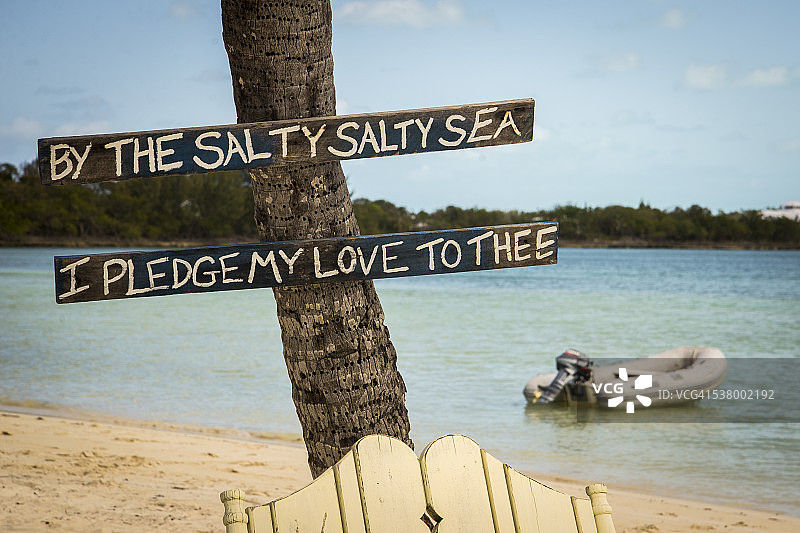 浪漫的巴哈马群岛标志图片素材