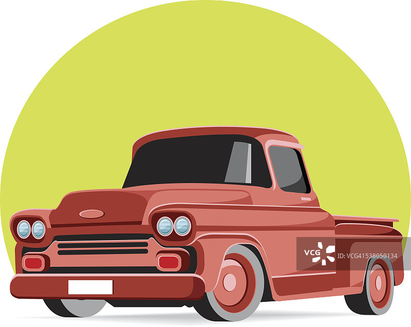 老式美国皮卡图片素材