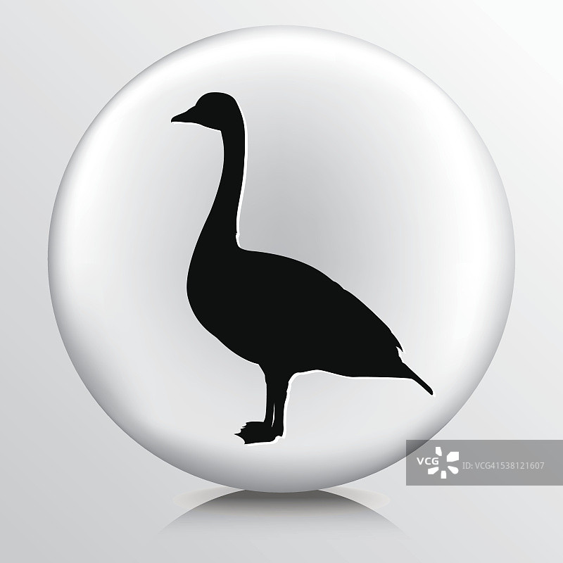 灰色底座上的加拿大雁图标图片素材