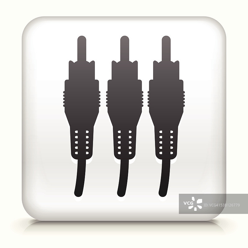 带电缆免版税矢量艺术的按钮图片素材