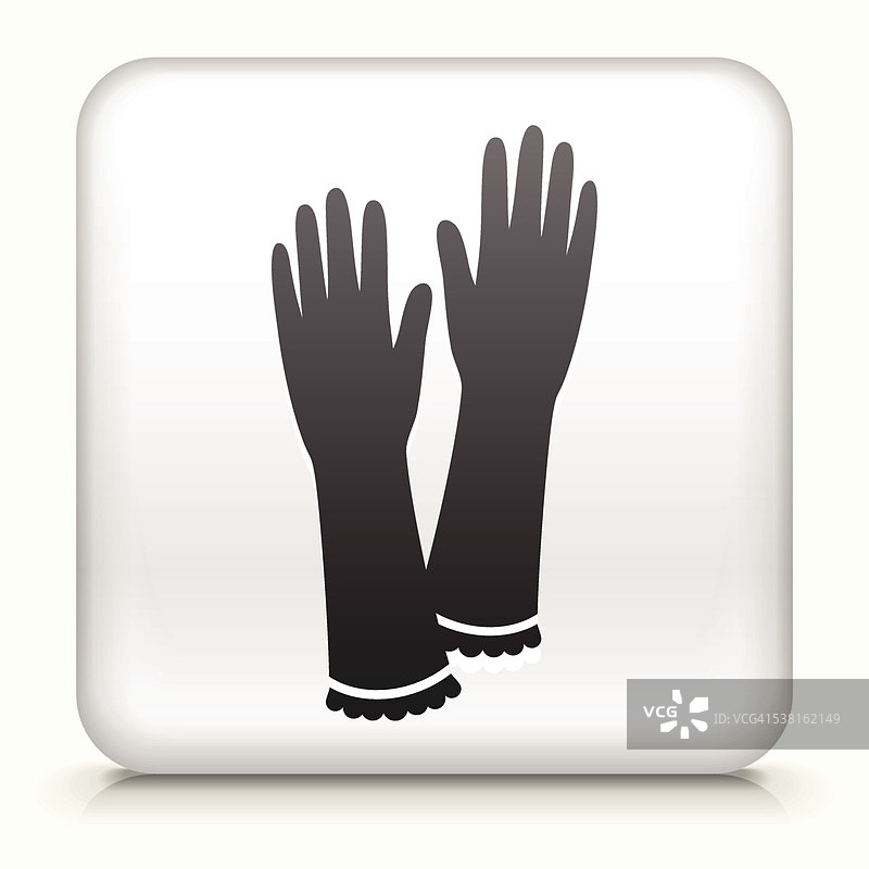 带有手套的方形按钮免版税矢量图图片素材