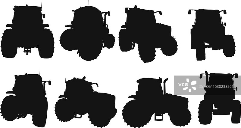 拖拉机的各种角度图片素材