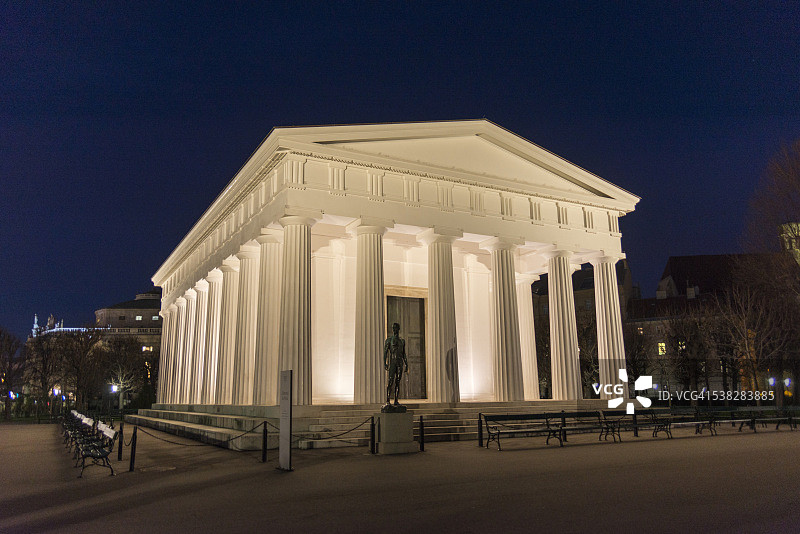 夜晚的忒修斯神庙图片素材