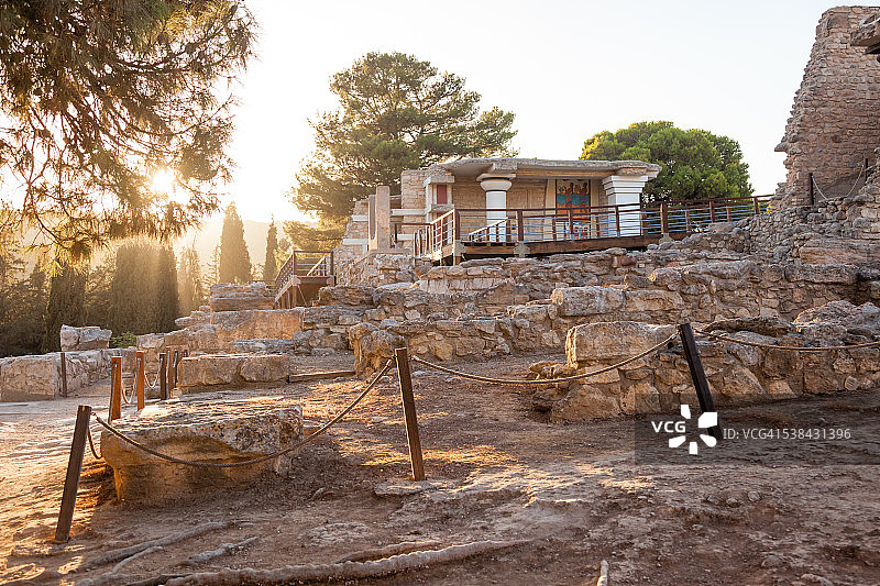 克里特岛克诺索斯宫殿遗址，希腊，地中海图片素材