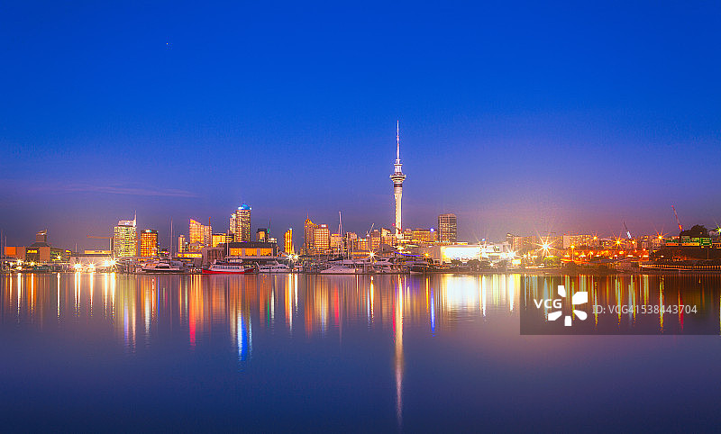 奥克兰黄昏后图片素材