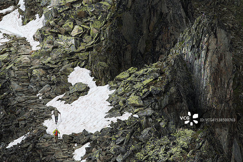 瑞士埃吉斯峰徒步路线图片素材