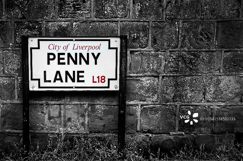 便士巷街道标志图片素材