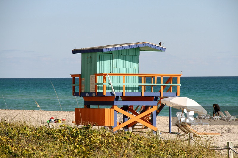 迈阿密海滩救生塔图片素材
