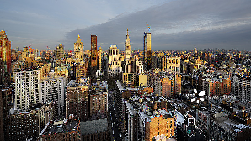 纽约市麦迪逊广场公园和熨斗区图片素材