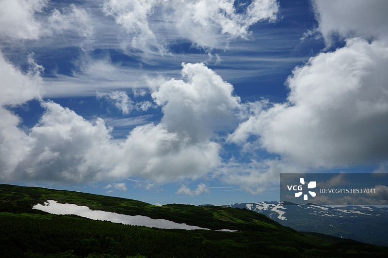 旭岳山云彩图片素材