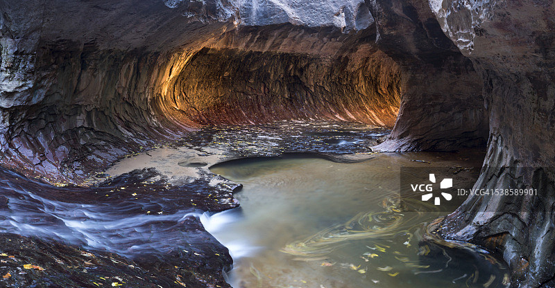 犹他州锡安国家公园地铁峡谷全景图片素材