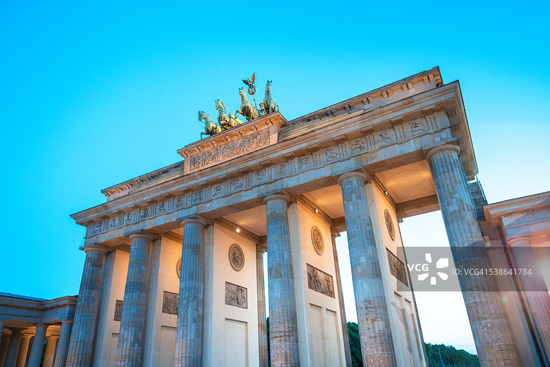 德国柏林勃兰登堡门日落景色图片素材