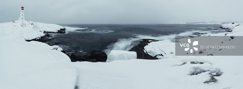 佩吉湾灯塔全景图片素材