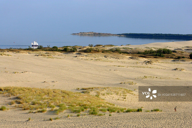 库尔斯沙嘴尼达附近的沙丘图片素材