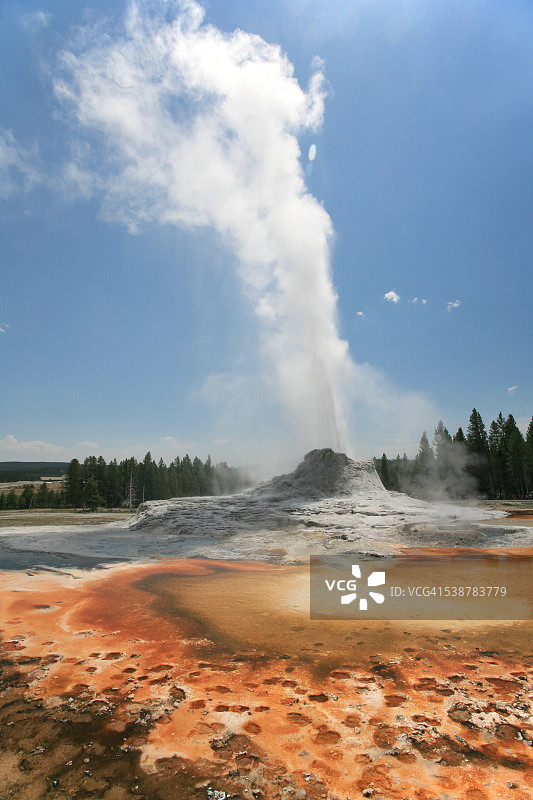 城堡间歇泉，黄石国家公园图片素材