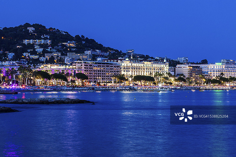 戛纳的夜晚图片素材