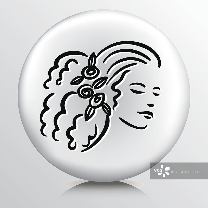 美发师发型师符号圆形图标图片素材