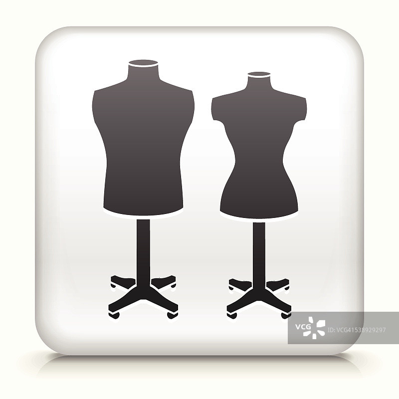 人体模型方形按钮图片素材