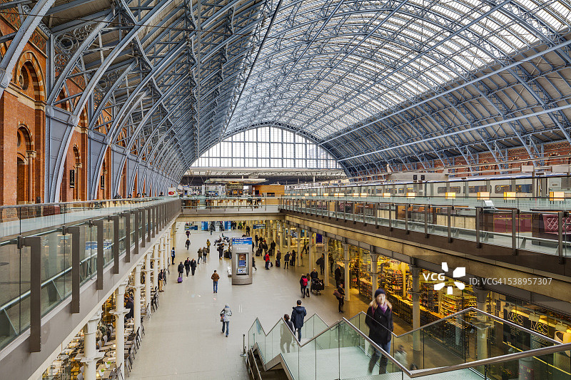 伦敦圣潘克拉斯国际火车站图片素材