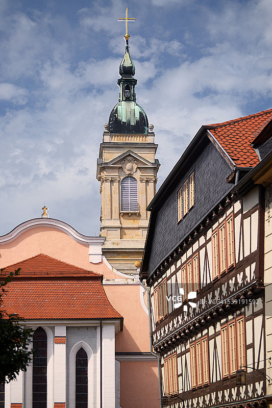 教堂与框架图片素材