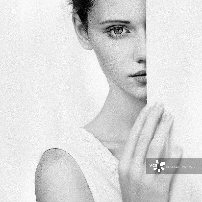 清新可爱的女人肖像图片素材